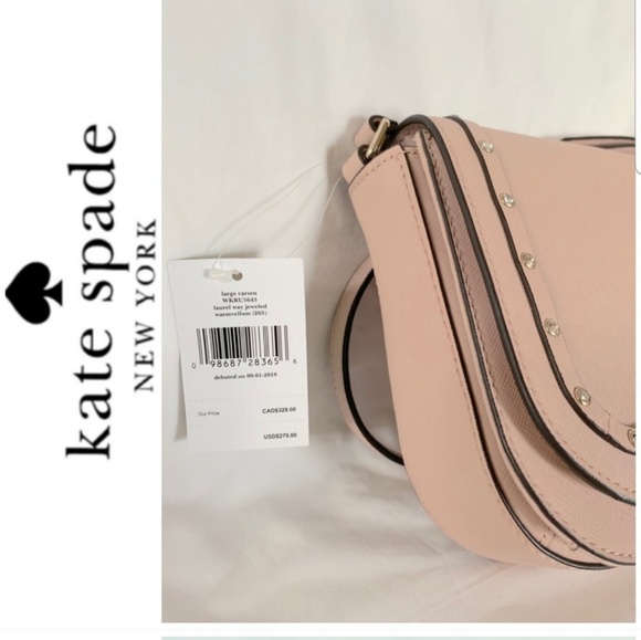 SOLD NWT kate spade leather jeweled crossbody bag - Picture 6 of 7